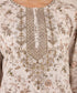 Women's Unstitched Lawn Embroidered Beige 2 Piece Suit